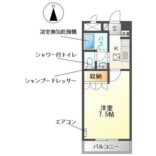 メゾン弘西【102号室】の間取り