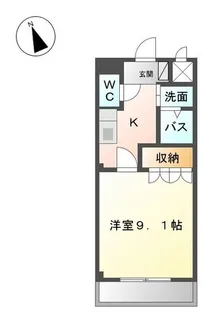 彩城A【107号室】の間取り