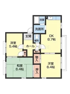 フレグランス中松江【203号室】の間取り