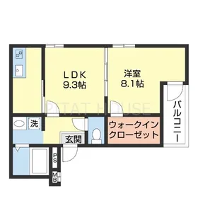 フジパレス和歌山太田Ⅰ番館【303号室】の間取り