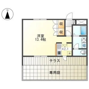 グレイス花山【102号室】の間取り