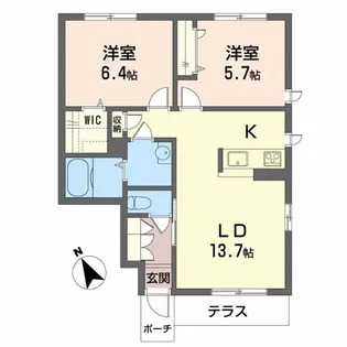 シャーメゾンHANA【1階】の間取り