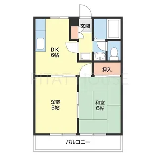 グリーンフル六十谷Ⅱ【2階】の間取り