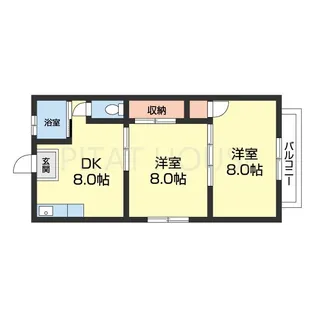 ハイツ共栄【202号室】の間取り