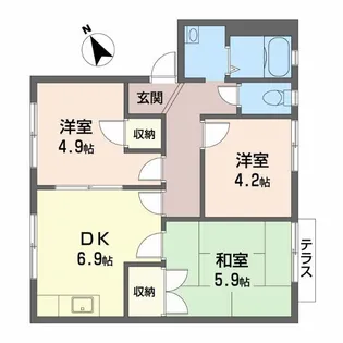 グラン・ファーム【102号室】の間取り