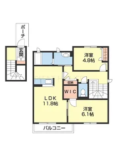 シャーメゾンふじいⅠ【205号室】の間取り