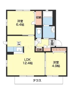 シャーメゾンリベルタ【105号室】の間取り