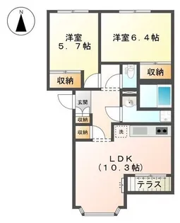 ウィンド・ヴィレッジⅠ【202号室】の間取り