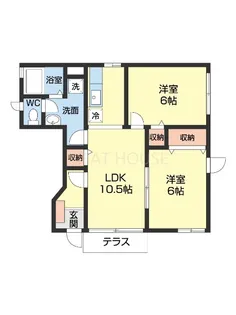 ラグーナ園部【101号室】の間取り