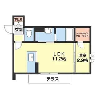 ベレオ鷺ノ森【105号室】の間取り