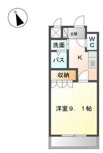 彩城A【206号室】の間取り