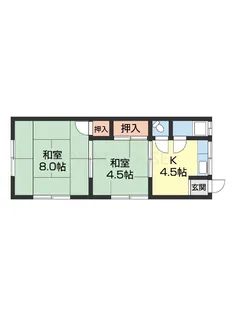 ヴィラさくら【201号室】の間取り