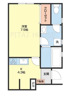 Solis四筋目Ⅱ【1階】の間取り