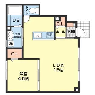 アドア紀三井寺【1号室】の間取り