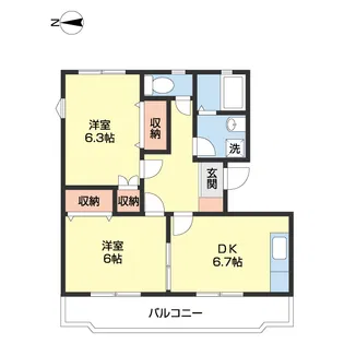COTE DE ORANGE【2階】の間取り