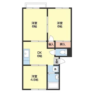 プレジール小山【2-207号室】の間取り
