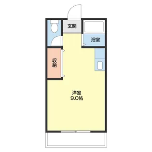ワンルームホープ【1階】の間取り