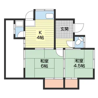 光進ハイツ長屋【02号室】の間取り