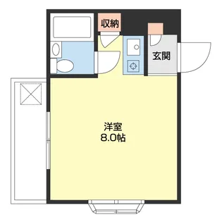 サザンハイツ六十谷【2階】の間取り