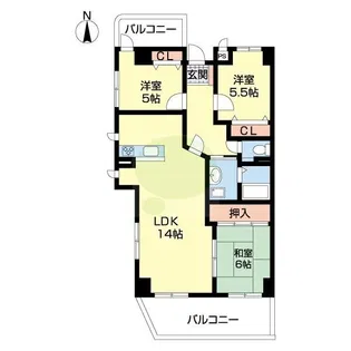シーサイドビュー西ノ庄 101号【1階】の間取り