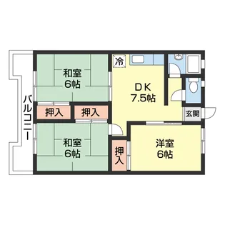 コーポサンライト【402号室】の間取り