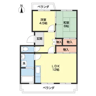 マンション財【4階】の間取り