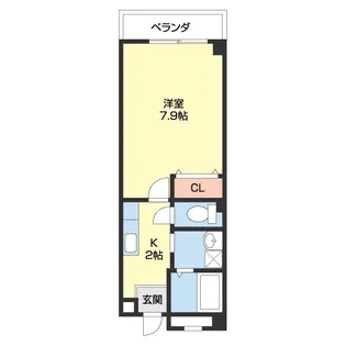 アパートメントM’s【402号室】の間取り