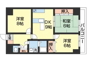 Wajima小雑賀マンション【4階】の間取り
