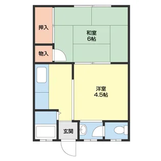 野崎ハイツ【6号室】の間取り