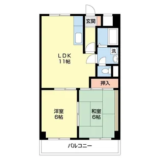第2ルネみなと【103号室】の間取り