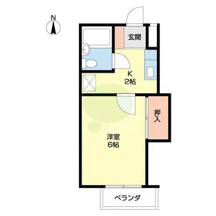 メゾンフェリス栄谷【B210号室】の間取り