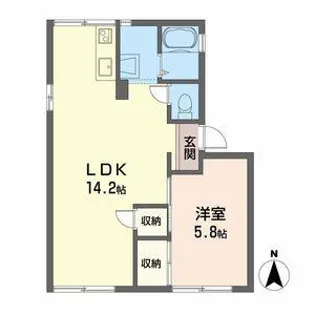 アーバンハウスC【107号室】の間取り