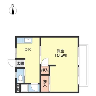ハイツ岩本Ⅱ【2階】の間取り