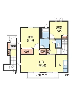 ブランシェ前田【202号室】の間取り