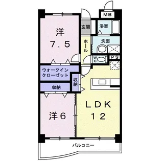 アズゥ−ル【1階】の間取り