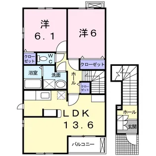 メゾン ド レステ Ⅰ【2階】の間取り