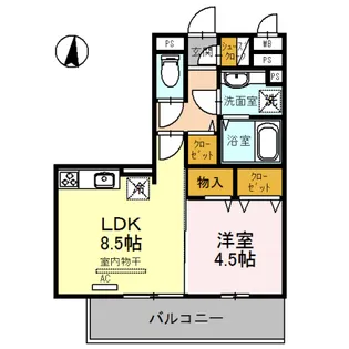 サンライズ湊Ⅱ【2階】の間取り