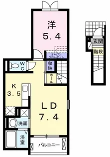 ラポール西庄【2階】の間取り