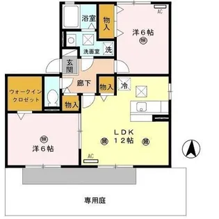 キャトルセゾン C棟【1階】の間取り