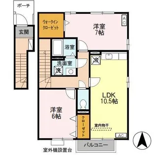 シャロット学園南館【2階】の間取り