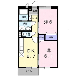 メゾンネイティブピーチ【1階】の間取り