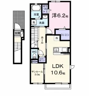フロレゾンD【2階】の間取り