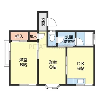 アーネスハイツわか【A-6号室】の間取り
