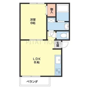 コープami【101号室】の間取り