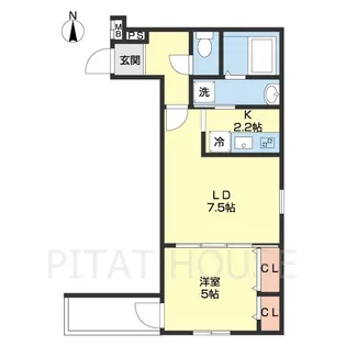 フジパレス田中町Ⅱ番館【202号室】の間取り