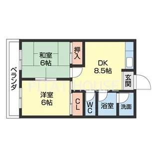 ウィンディ西浜【205号室】の間取り