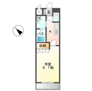 ピースフルモアメルセ【305号室】の間取り