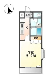 プロニティ沖ノ城【201号室】の間取り