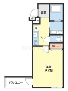 フジパレス和歌山木広ノース【202号室】の間取り
