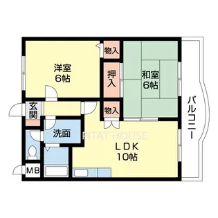 カサ・デ楠見【203号室】の間取り
